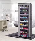 10-Tier Zipper Shoe Cabinet – Space-Saving Shoe Rack Organizer with Dust Cover