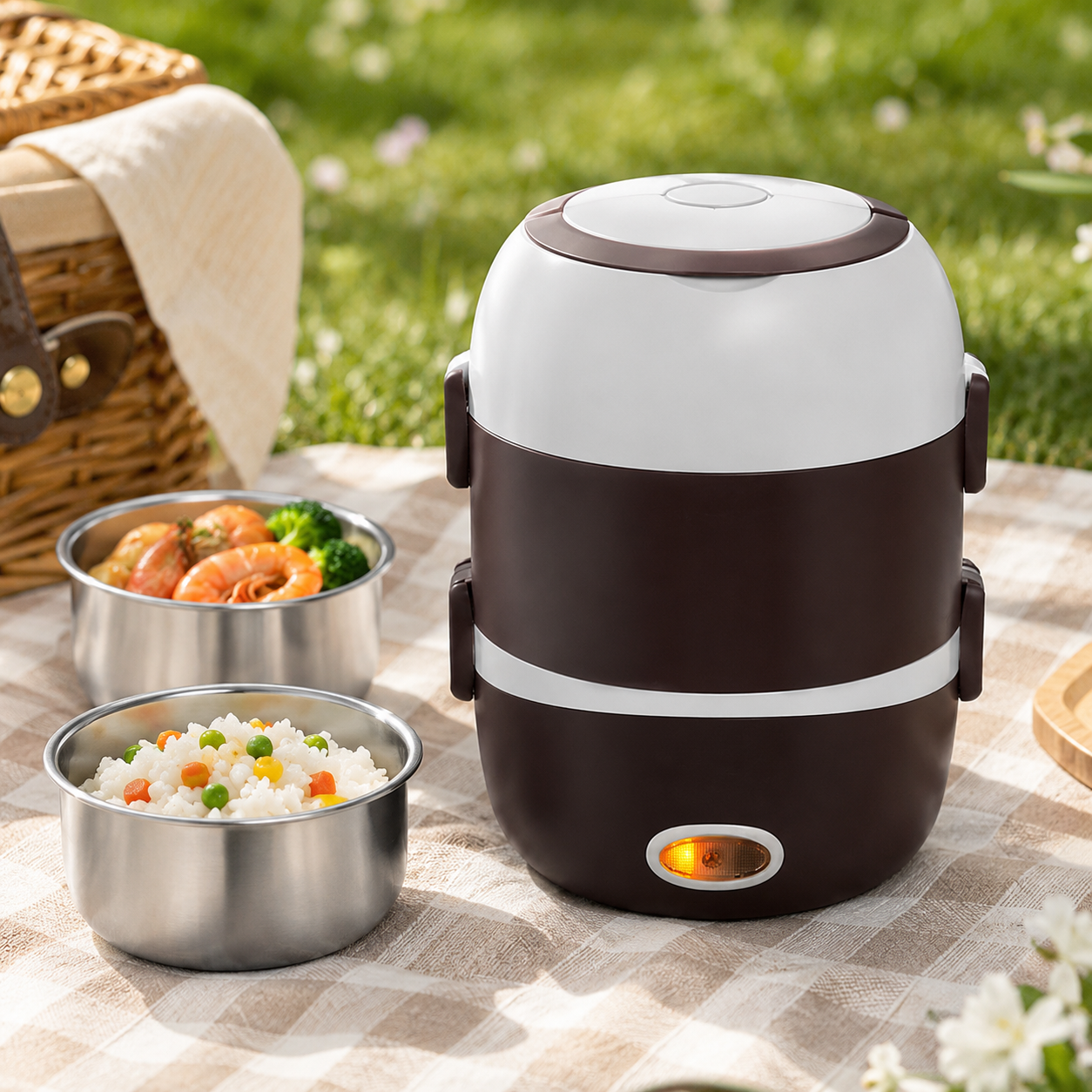 Portable Electric Heated Lunch Box – Self-Heating Food Warmer Container