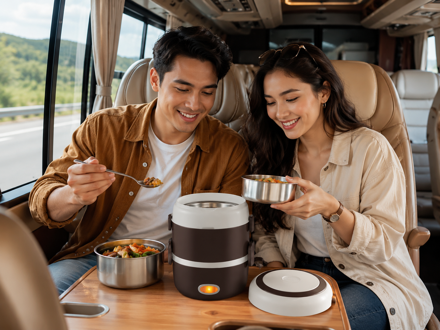 Portable Electric Heated Lunch Box – Self-Heating Food Warmer Container