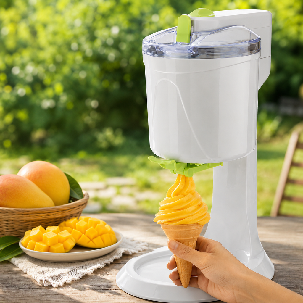 Electric Ice Cream Maker – Homemade Soft Serve & Frozen Dessert Machine