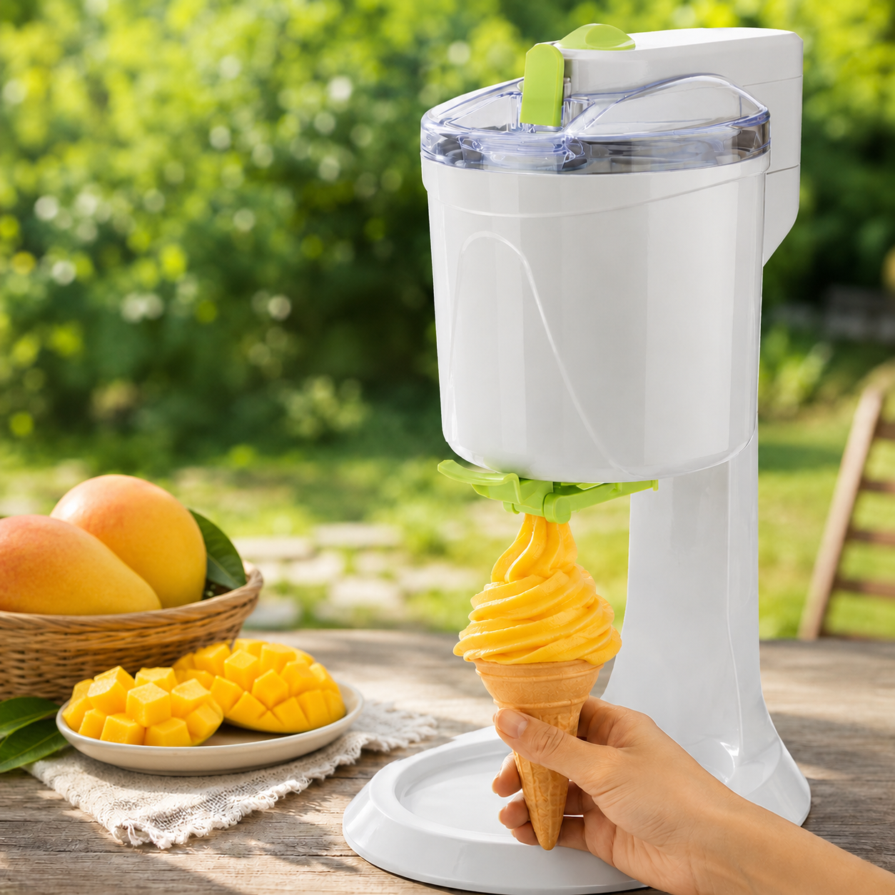 Electric Ice Cream Maker – Homemade Soft Serve & Frozen Dessert Machine