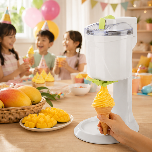 Electric Ice Cream Maker – Homemade Soft Serve & Frozen Dessert Machine