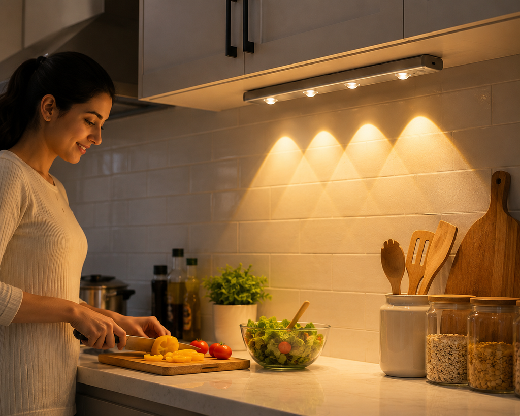 Motion Sensor LED Cabinet Light – Wireless Wardrobe & Kitchen Light